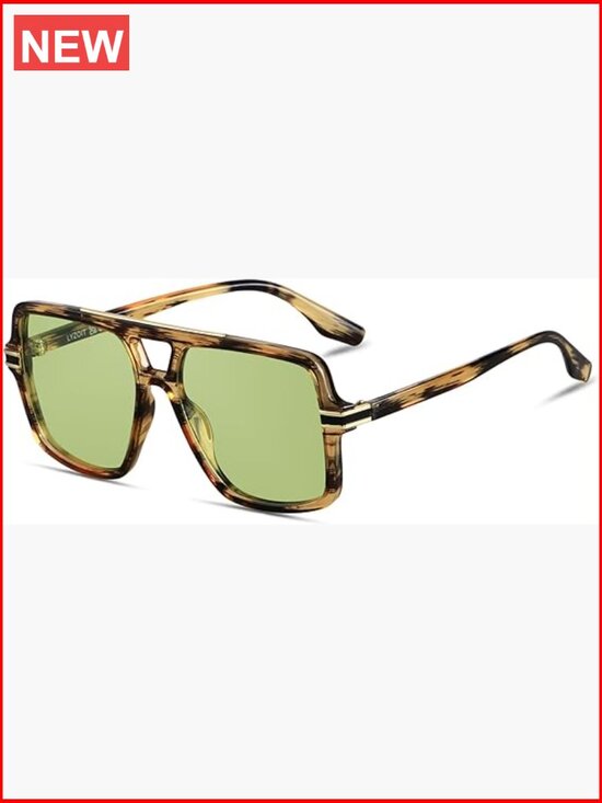 Retro Oversized Square Aviator Sunglasses Polarized Big Large Rectangle